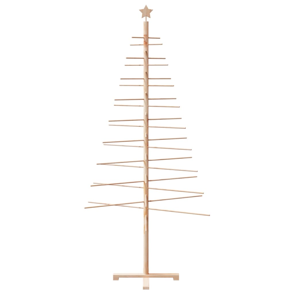 Albero di Natale Decorativo in Legno 210 cm Legno Massello Pino