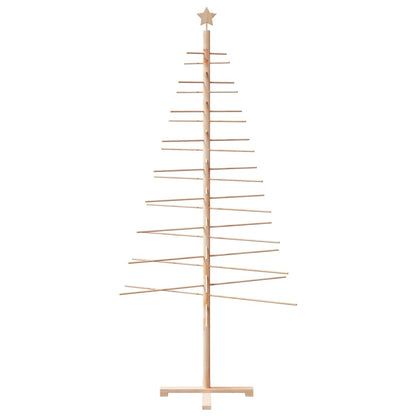 Albero di Natale Decorativo in Legno 210 cm Legno Massello Pino