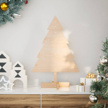 Albero di Natale Decorativo in Legno 70 cm in Legno Massello - homemem39