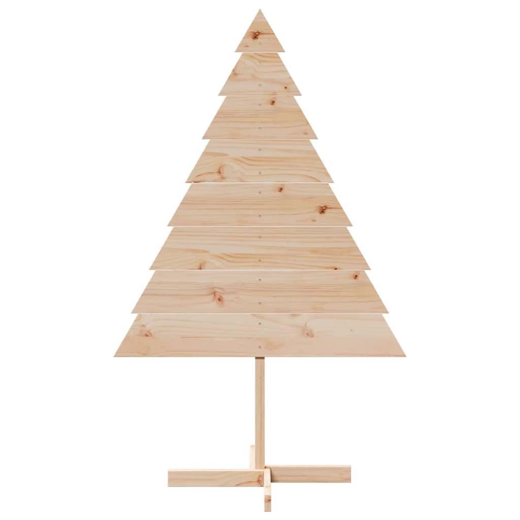 Albero di Natale Decorativo in Legno 150 cm in Legno Massello