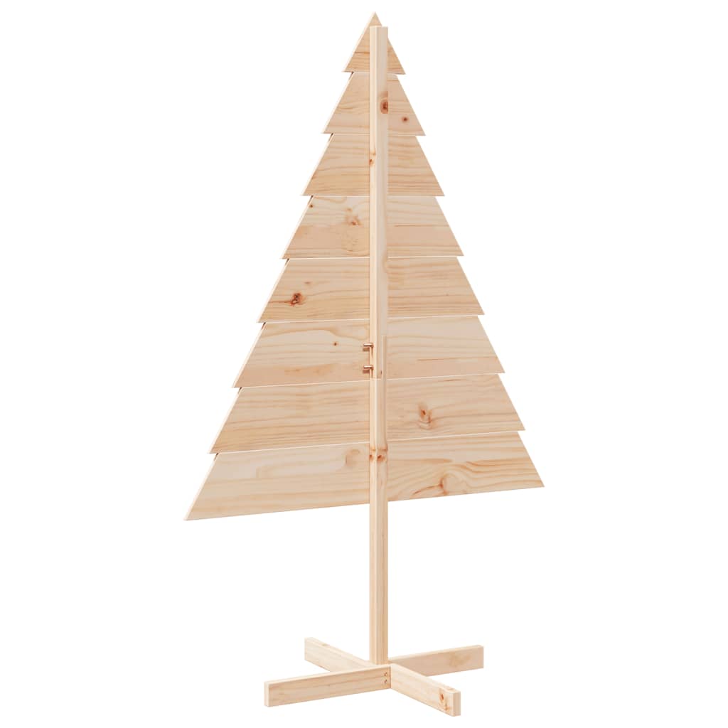 Albero di Natale Decorativo in Legno 150 cm in Legno Massello