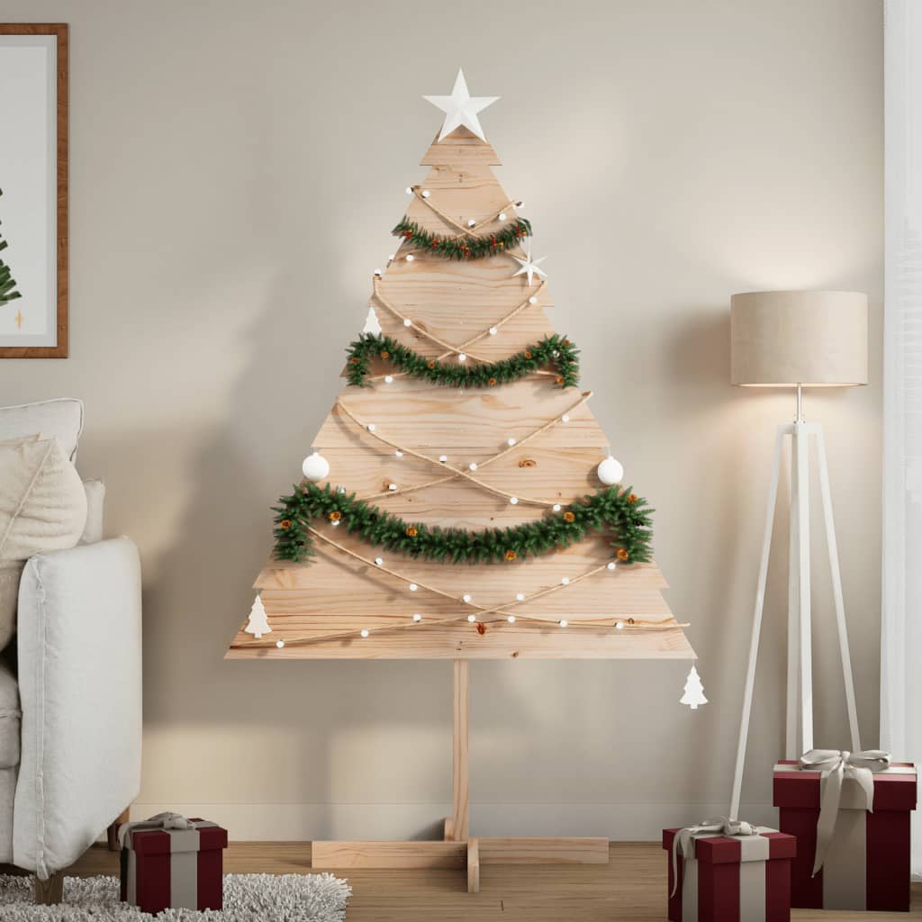 Albero di Natale Decorativo in Legno 150 cm in Legno Massello - homemem39