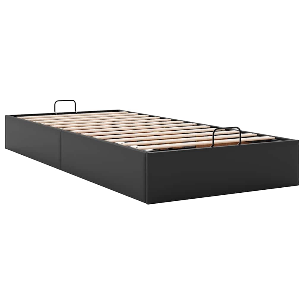 Struttura Letto Pouf senza Materasso Nero 80x200 cm Similpelle | homemem39