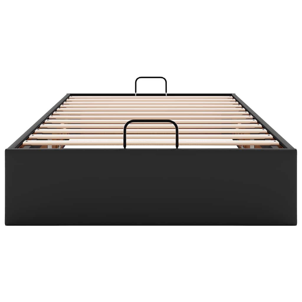 Struttura Letto Pouf senza Materasso Nero 80x200 cm Similpelle | homemem39