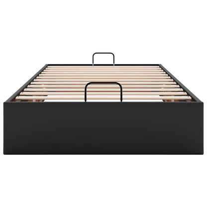 Struttura Letto Pouf senza Materasso Nero 80x200 cm Similpelle | homemem39