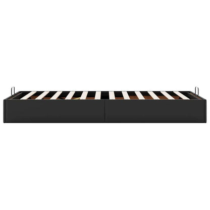 Struttura Letto Pouf senza Materasso Nero 80x200 cm Similpelle | homemem39