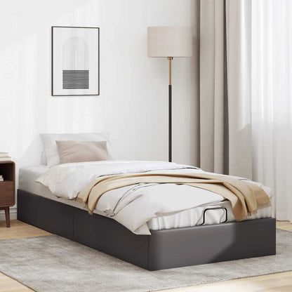Struttura Letto Pouf senza Materasso Grigio 90x190cm Similpelle | homemem39