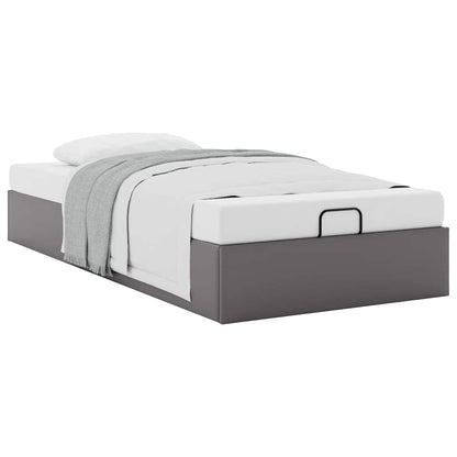Struttura Letto Pouf senza Materasso Grigio 90x190cm Similpelle | homemem39