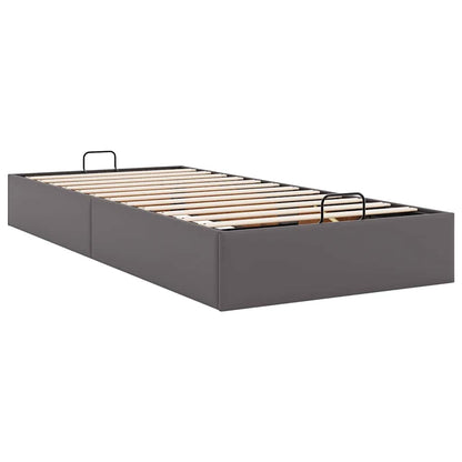 Struttura Letto Pouf senza Materasso Grigio 90x190cm Similpelle | homemem39