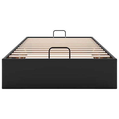 Struttura Letto Pouf senza Materasso Nero 90x200 cm Similpelle | homemem39