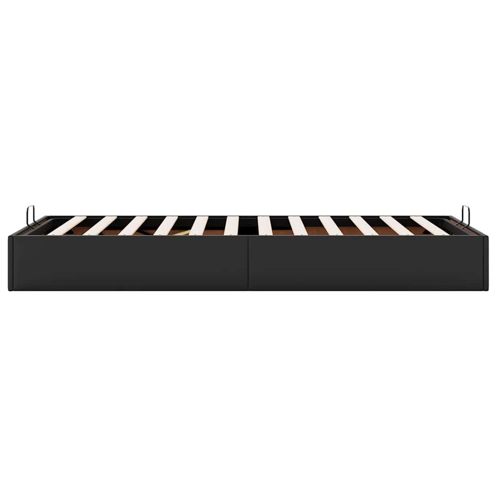 Struttura Letto Pouf senza Materasso Nero 90x200 cm Similpelle | homemem39
