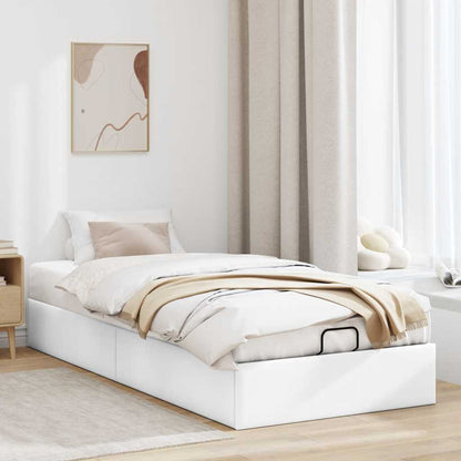 Struttura Letto Pouf senza Materasso Bianco 90x200cm Similpelle | homemem39