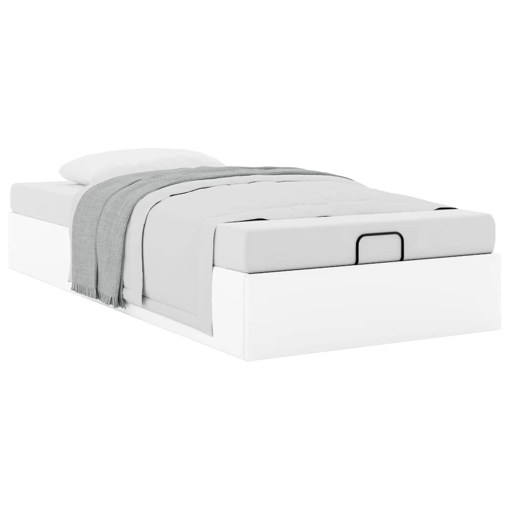 Struttura Letto Pouf senza Materasso Bianco 90x200cm Similpelle | homemem39