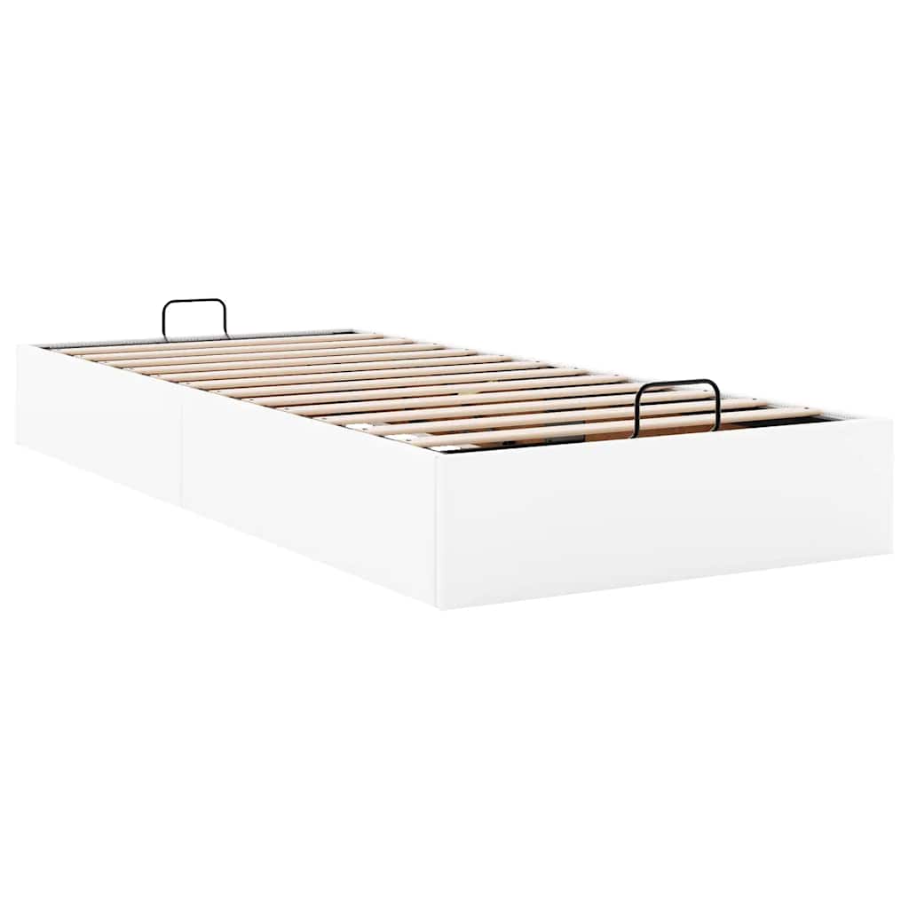 Struttura Letto Pouf senza Materasso Bianco 90x200cm Similpelle | homemem39