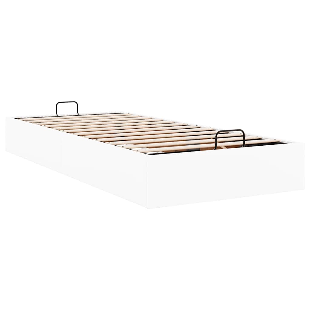 Struttura Letto Pouf senza Materasso Bianco 90x200cm Similpelle | homemem39