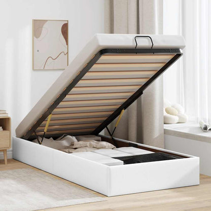 Struttura Letto Pouf senza Materasso Bianco 90x200cm Similpelle | homemem39