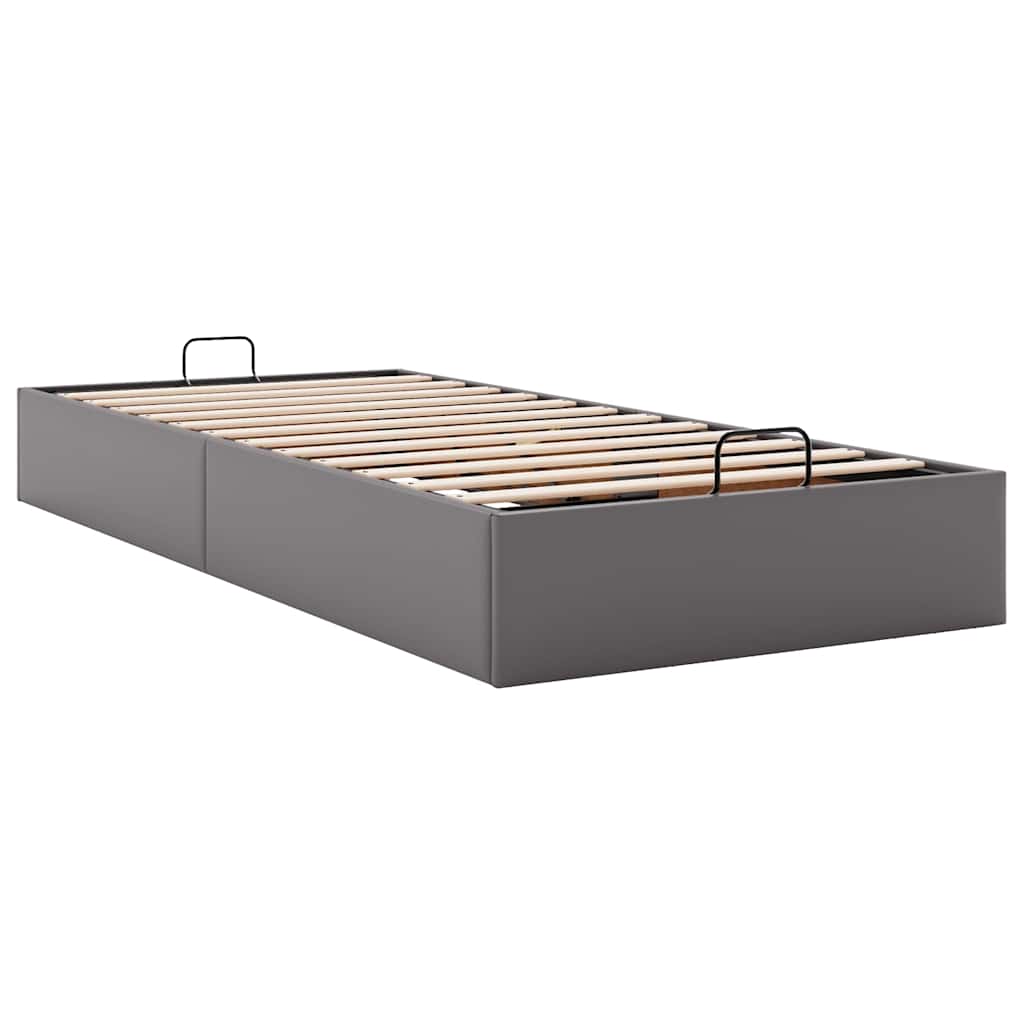 Struttura Letto Pouf senza Materasso Grigio 90x200cm Similpelle | homemem39