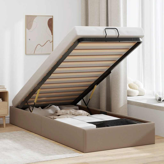 Struttura Letto Pouf senza Materasso 90x200 cm Similpelle