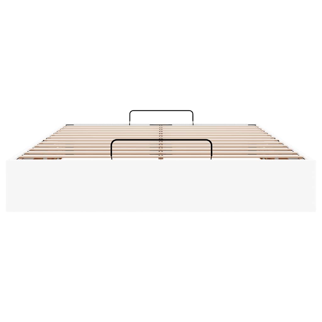 Struttura Letto Pouf senza Materasso Bianco 140x190 cm Similpelle | homemem39
