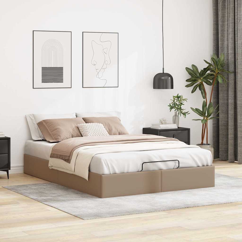 Struttura Letto Pouf senza Materasso 140x200 cm Similpelle | homemem39