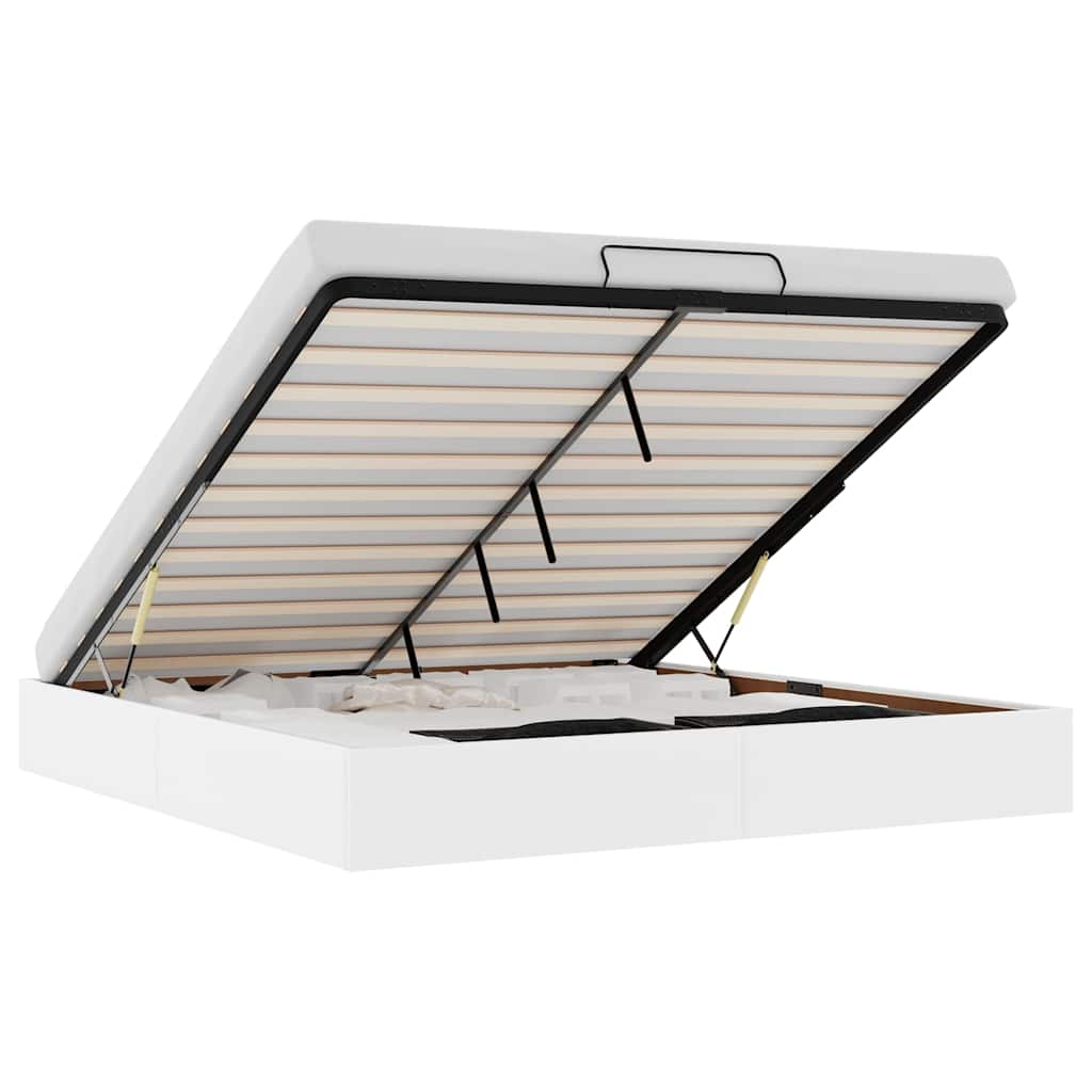 Struttura Letto Pouf senza Materasso 160x200 cm Similpelle - homemem39