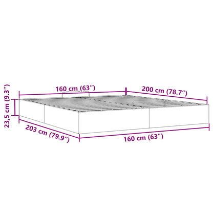 Struttura Letto Pouf senza Materasso 160x200 cm Similpelle