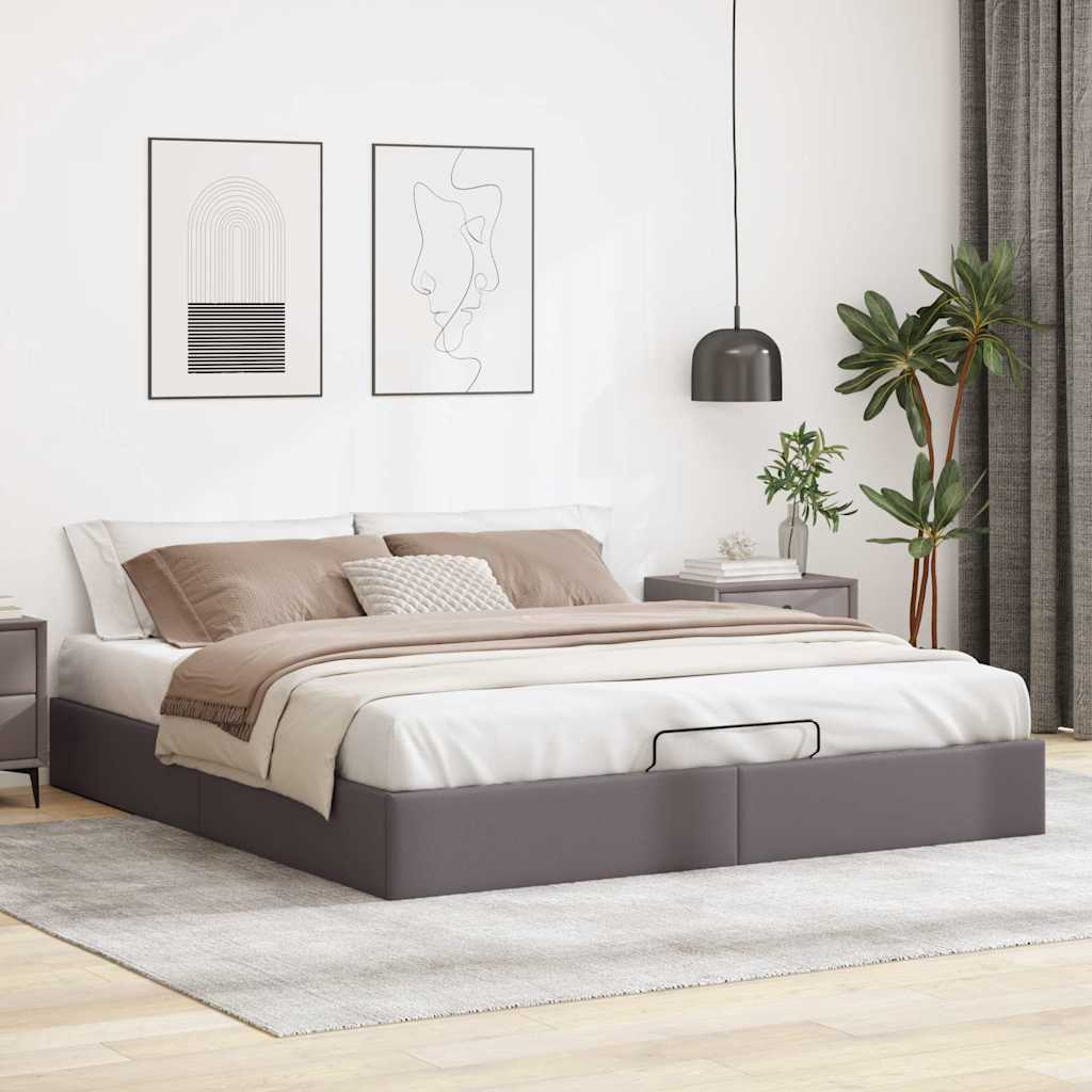 Struttura Letto Pouf senza Materasso 180x200 cm Similpelle | homemem39