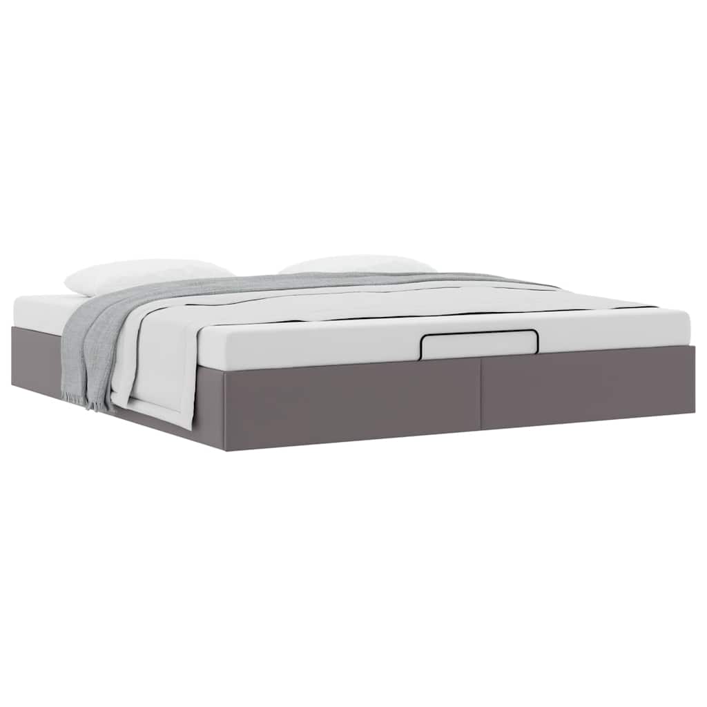 Struttura Letto Pouf senza Materasso 180x200 cm Similpelle | homemem39