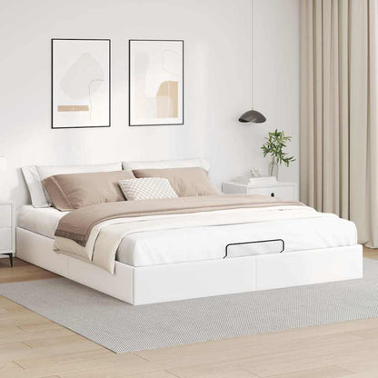 Struttura Letto Pouf senza Materasso 200x200 cm Similpelle | homemem39