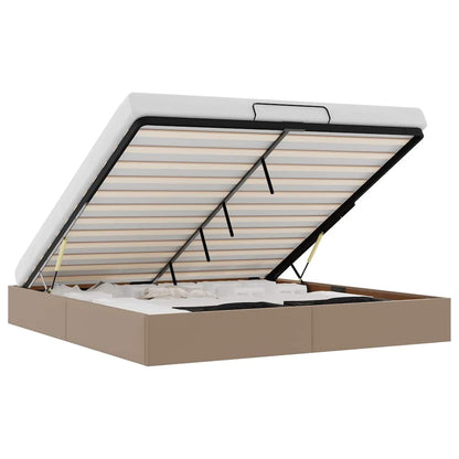 Struttura Letto Pouf senza Materasso 200x200 cm Similpelle