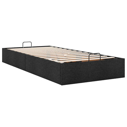 Struttura Letto Pouf senza Materasso Nero 80x200 cm in Tessuto | homemem39