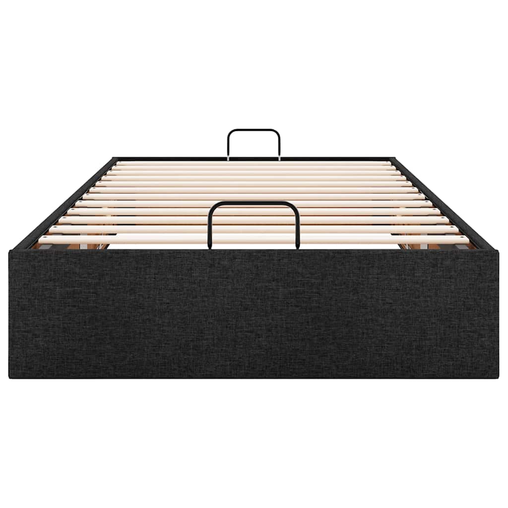 Struttura Letto Pouf senza Materasso Nero 80x200 cm in Tessuto | homemem39