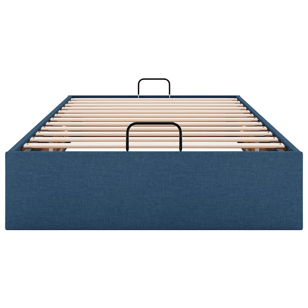 Struttura Letto Pouf senza Materasso Blu 80x200 cm in Tessuto