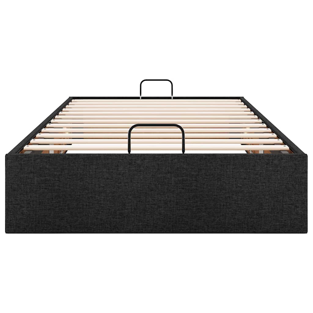Struttura Letto Pouf senza Materasso Nero 90x190 cm in Tessuto | homemem39