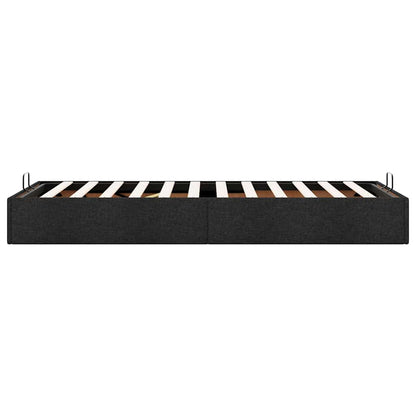 Struttura Letto Pouf senza Materasso Nero 90x190 cm in Tessuto | homemem39