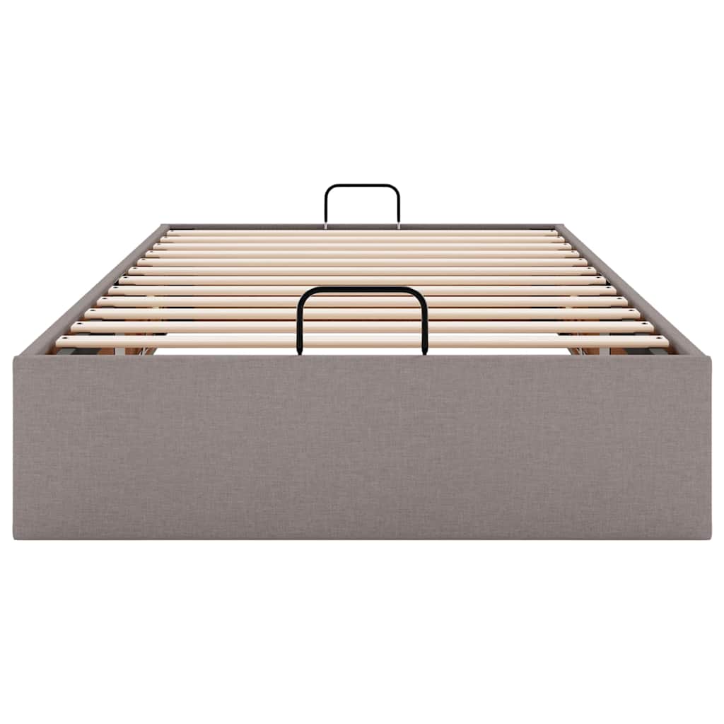 Struttura Letto Pouf senza Materasso Tortora 90x190 cm Tessuto | homemem39