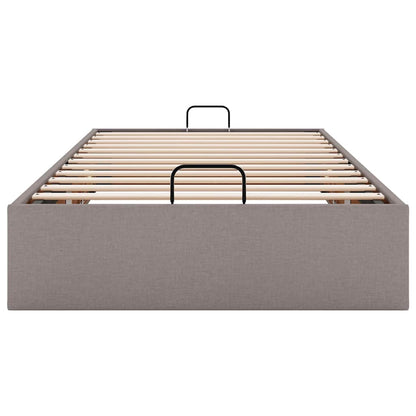 Struttura Letto Pouf senza Materasso Tortora 90x190 cm Tessuto | homemem39