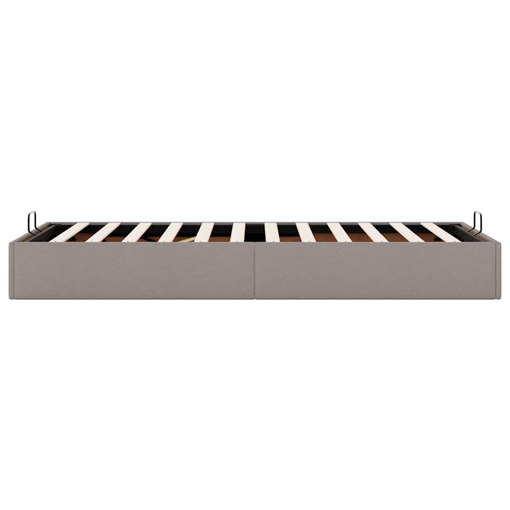 Struttura Letto Pouf senza Materasso Tortora 90x190 cm Tessuto | homemem39