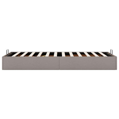 Struttura Letto Pouf senza Materasso Tortora 90x190 cm Tessuto | homemem39