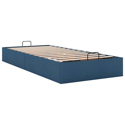 Struttura Letto Pouf senza Materasso Blu 90x190 cm in Tessuto | homemem39