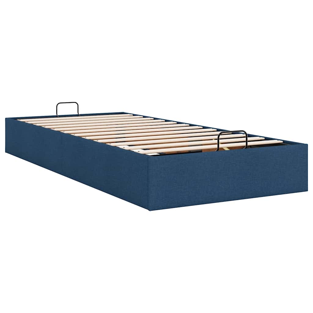 Struttura Letto Pouf senza Materasso Blu 90x190 cm in Tessuto | homemem39