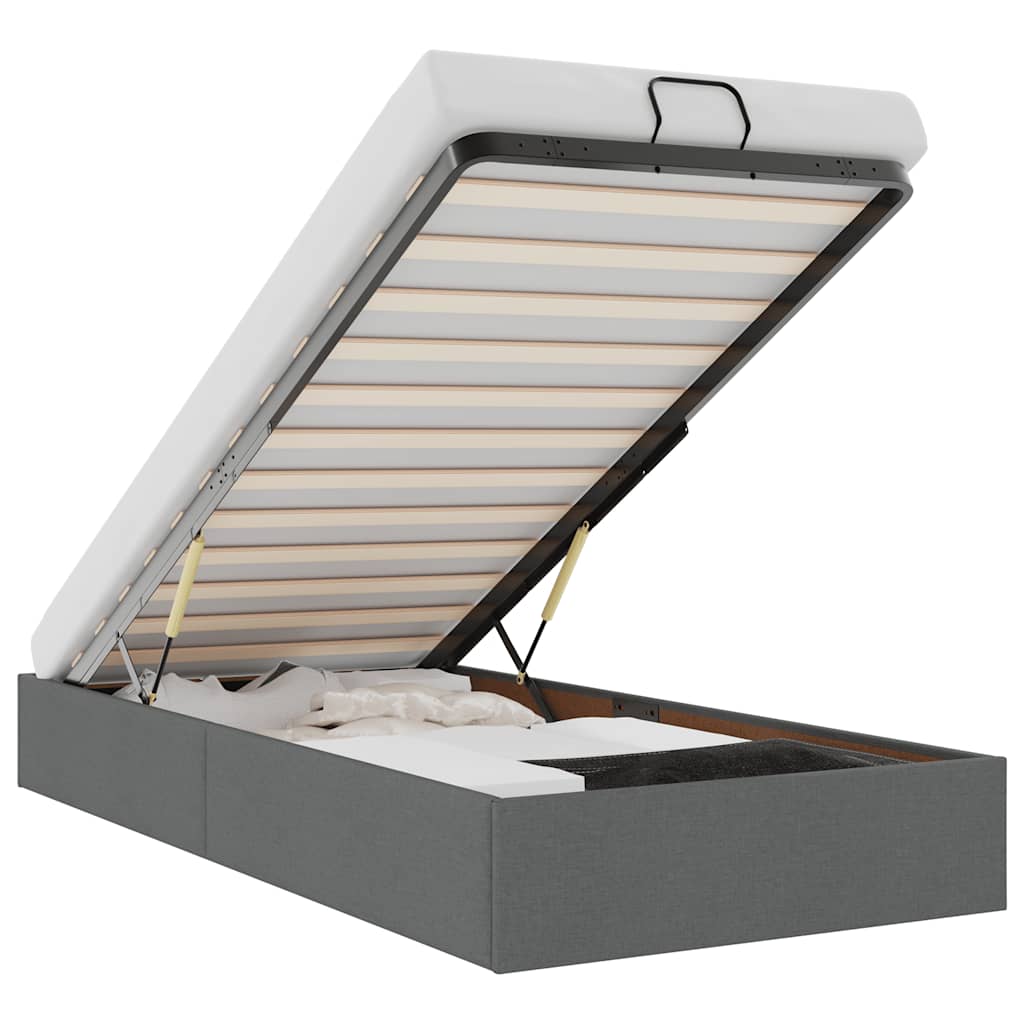 Struttura Letto Pouf senza Materasso 90x200 cm in Tessuto - homemem39