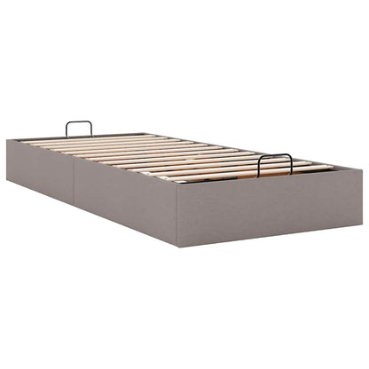 Struttura Letto Pouf senza Materasso Tortora 90x200 cm Tessuto | homemem39