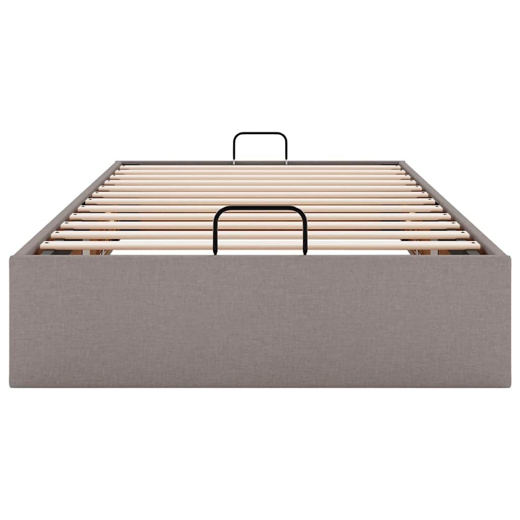 Struttura Letto Pouf senza Materasso Tortora 90x200 cm Tessuto | homemem39