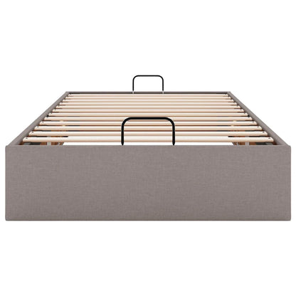 Struttura Letto Pouf senza Materasso Tortora 90x200 cm Tessuto | homemem39