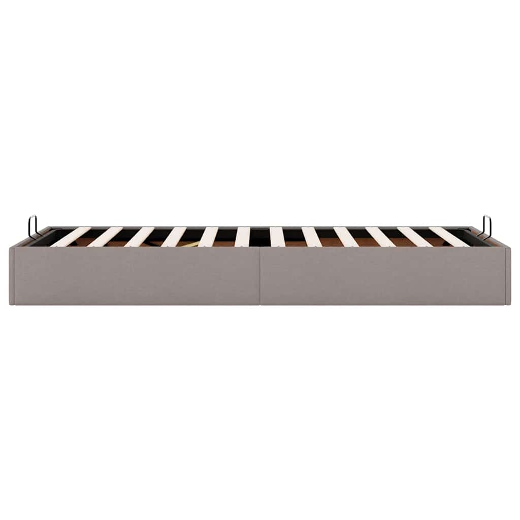 Struttura Letto Pouf senza Materasso Tortora 90x200 cm Tessuto | homemem39