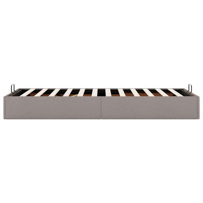 Struttura Letto Pouf senza Materasso Tortora 90x200 cm Tessuto | homemem39