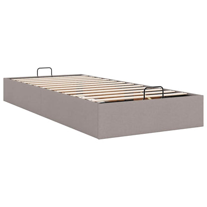 Struttura Letto Pouf senza Materasso Tortora 90x200 cm Tessuto | homemem39