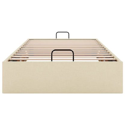 Struttura Letto Pouf senza Materasso Crema 90x200 cm in Tessuto | homemem39