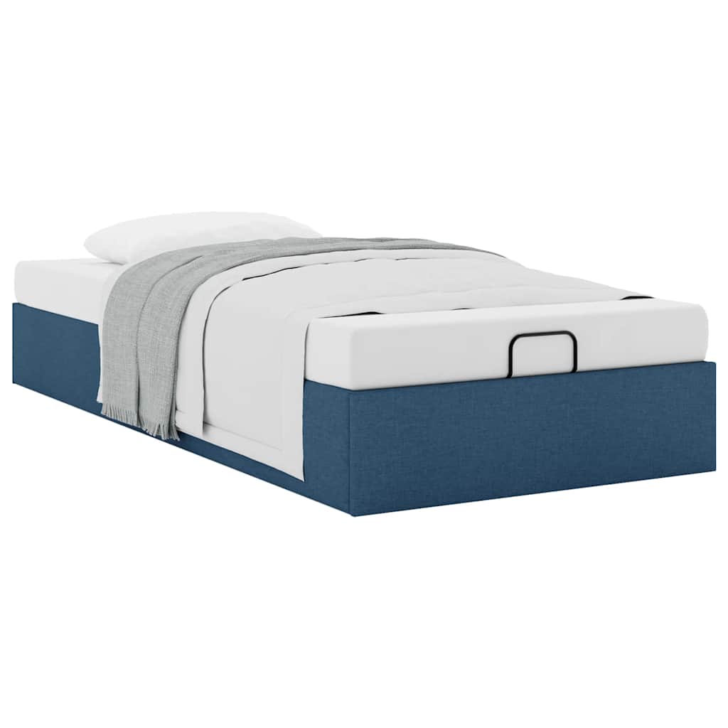 Struttura Letto Pouf senza Materasso Blu 90x200 cm in Tessuto | homemem39